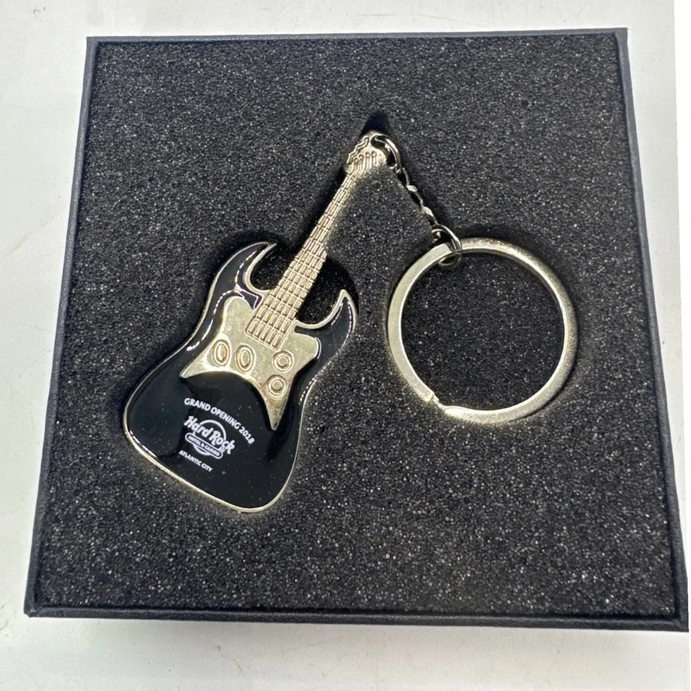Hard Rock Hotel Casino Atlantic City Grand Opening 2018 Guitar Keychain Boxed